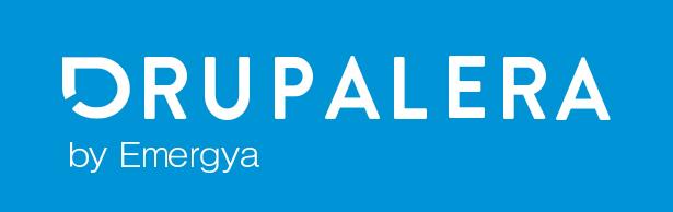 Drupalera by Emergya black and blue logo 