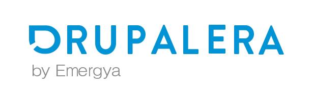 Logotipo La Drupalera by Emergya negro y azul