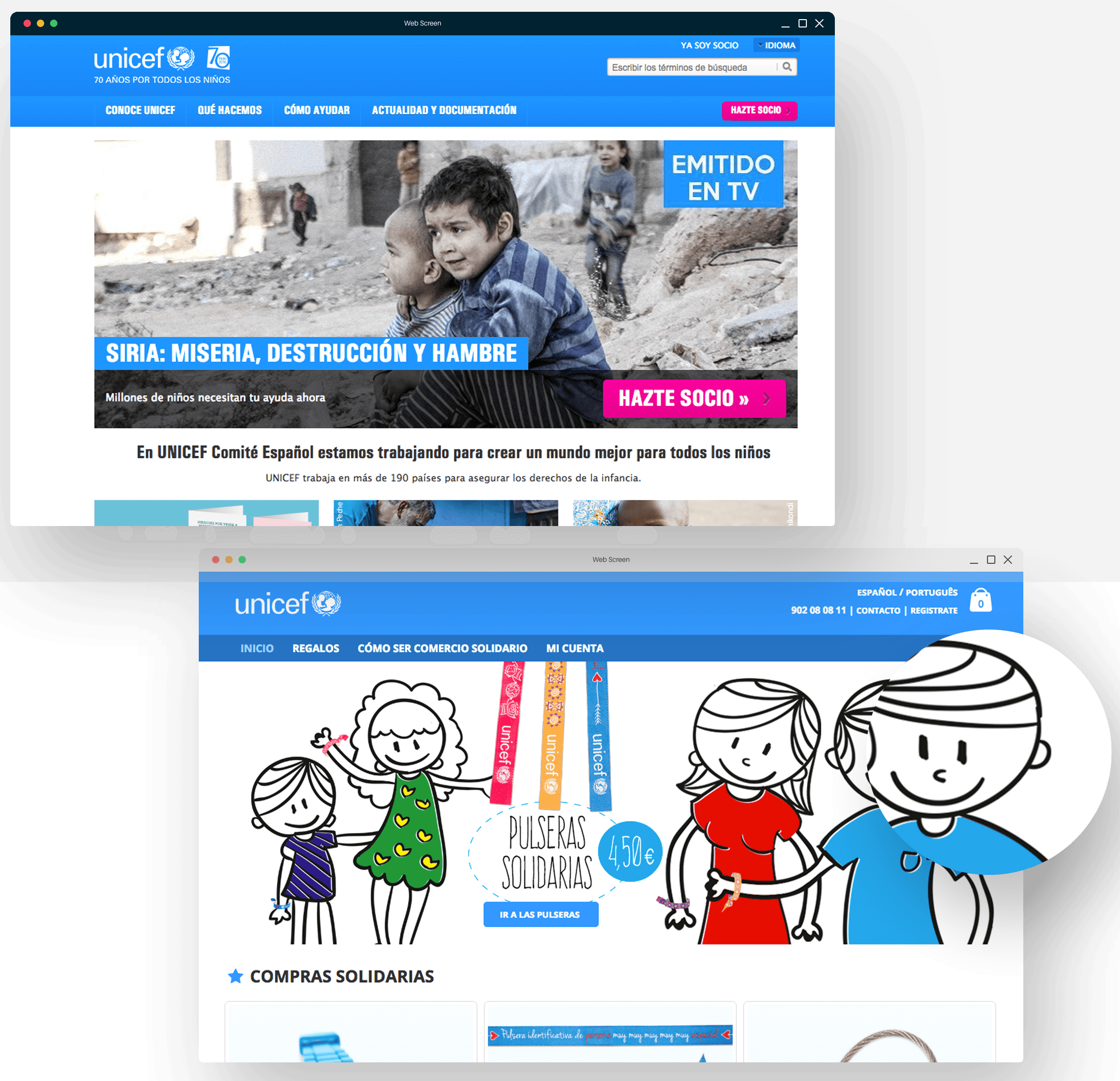 Tienda Online Unicef website