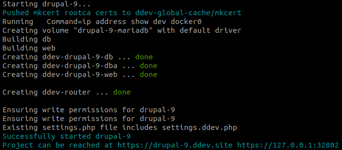 Drupal and DDEV - DDEV start
