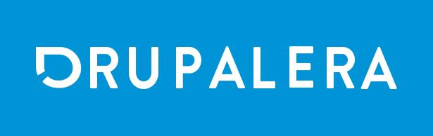 Logo La Drupalera con fondo azul