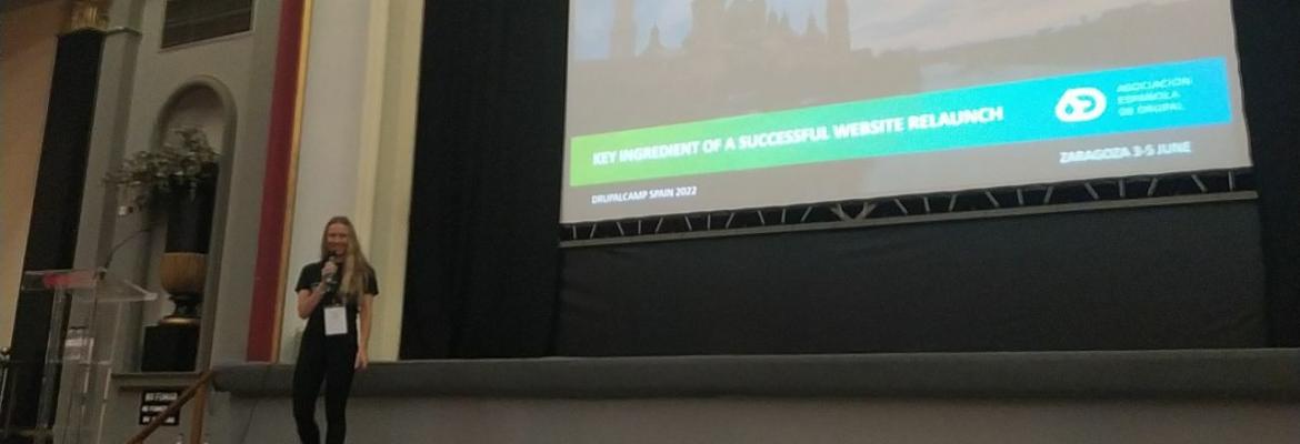 Highlight Drupalcamp Zaragoza 2022: Talk “Key Ingredient of a Successful Website Relaunch” by Irina Khramtsova